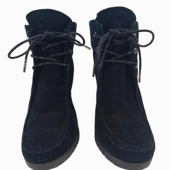 FS2124 EUC $160 Michael Kors Tamara Wedge Booties size 9M - Picture 4 of 10